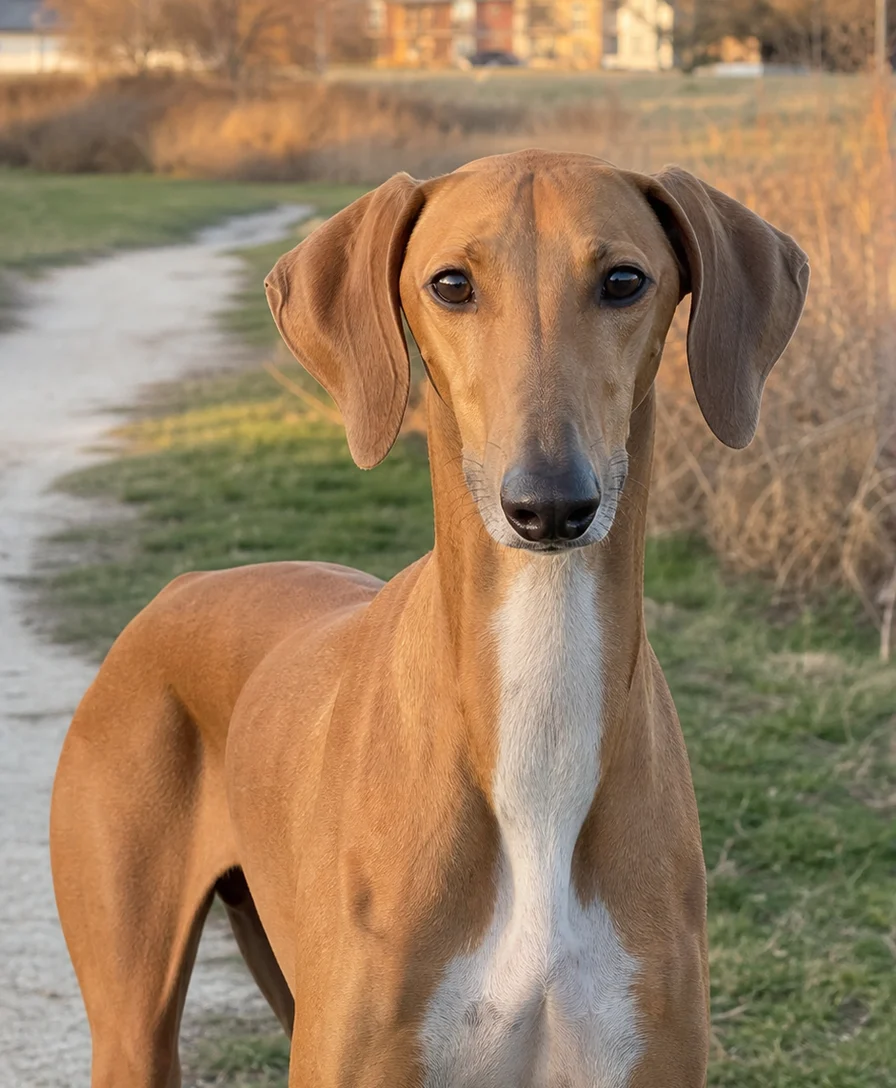 Elegant fawn Azawakh Doggiedex portrait